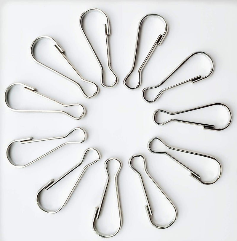 i-CHONY 250 Pcs 23 x 8 mm Metal Spring Lanyard Hook for Jewelry Ring Craft and ID Card Key Chain Clip Parts - Image 2